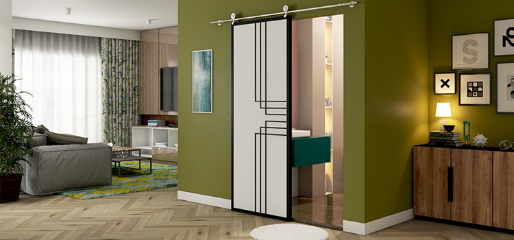 sliding bathroom door installation in Palm Coast